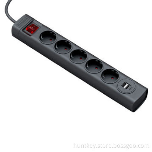German standard power strip with 5 outlets